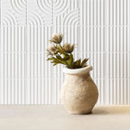 Paxton Line Off White Matte Ceramic Tile 6"x6" | Tile Club