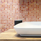Peach Sunrise Glass Squares Tile | Tile Club