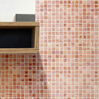 Peach Sunrise Glass Squares Tile | Tile Club