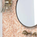 Peaches & Cream Swirls Squares Glass Pool Tile | Tile Club
