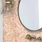 Peaches & Cream Swirls Squares Glass Pool Tile | Tile Club