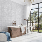 Pearl Flower White Marble & Mother Of Pearl Waterjet Mosaic Tile | Tile Club