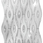 Pearl Wave White Marble & Mother Of Pearl Waterjet Mosaic Tile | Position1