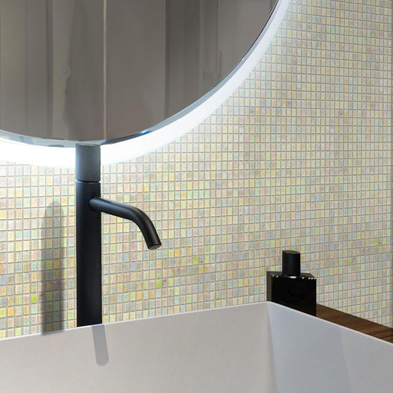 Pearlescent Clear Squares Glass Tile