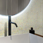 Pearlescent Clear Squares Glass Tile | Tile Club