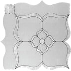 Pearl Flower White Marble & Mother Of Pearl Waterjet Mosaic Tile Sample