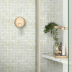 Pearly Waves Mixed Squares Glass Pool Tile | Tile Club