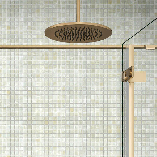 Pearly Waves Mixed Squares Glass Pool Tile | Tile Club