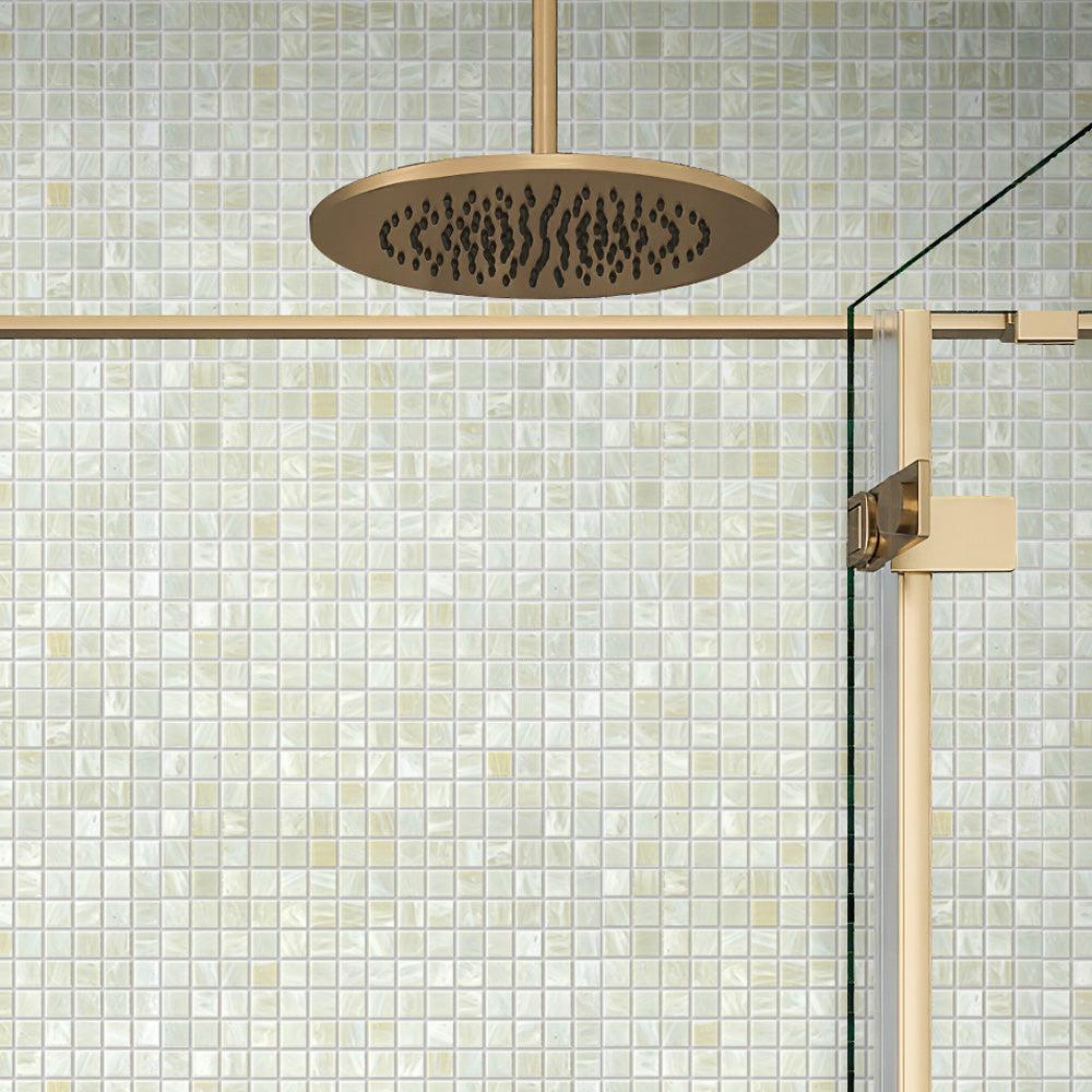 Pearly Waves Mixed Squares Glass Pool Tile | Tile Club