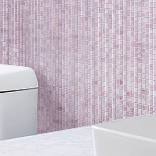 Peony Mixed Squares Glass Pool Tile | Tile Club