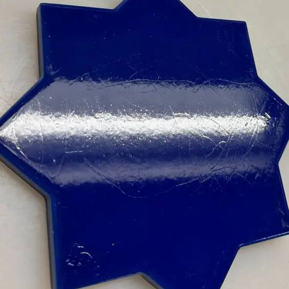 Santa Barbara Royal Blue Star Ceramic Tile | Star and Cross Pattern Tile