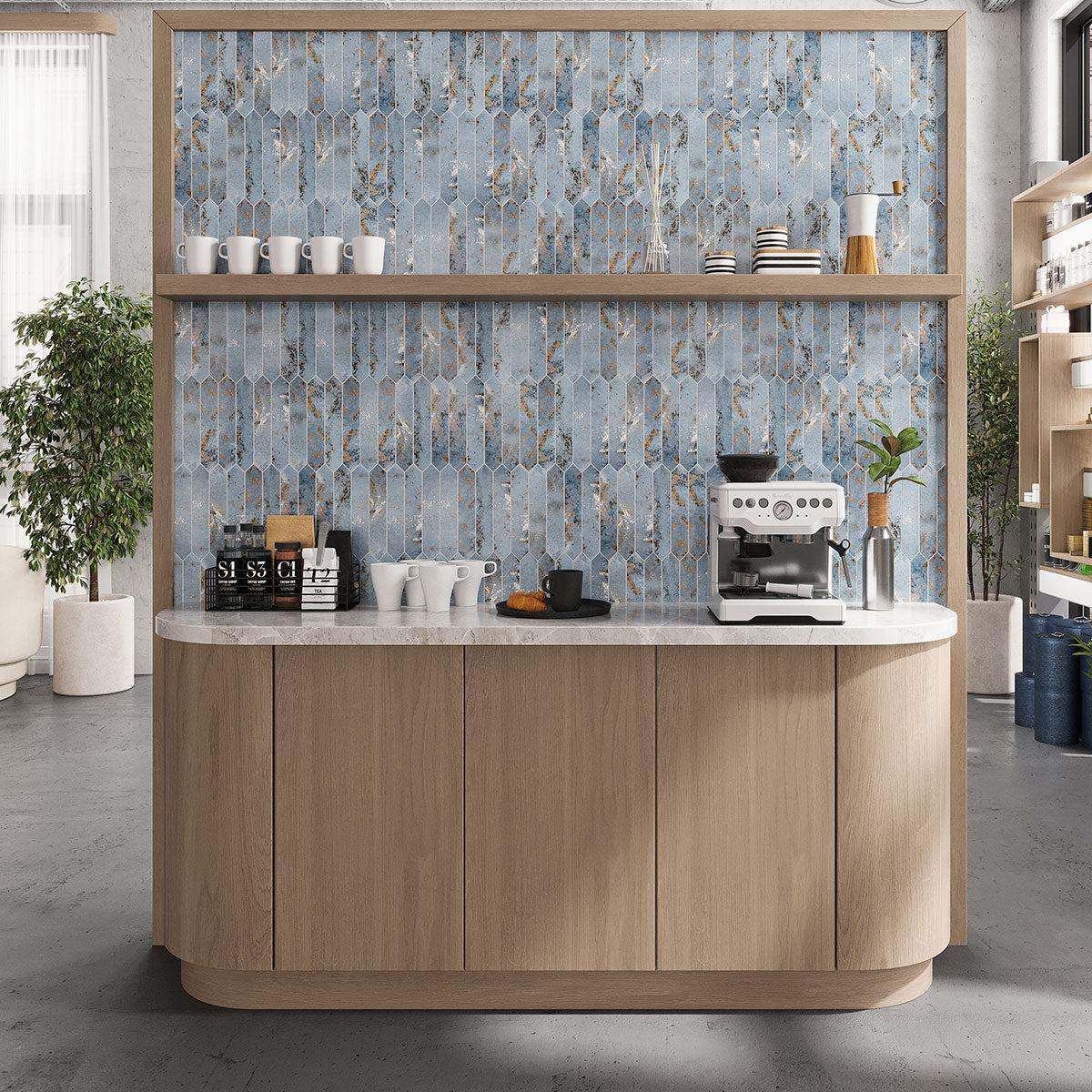 Picchetto Rustic Blue Ceramic Picket Tile | Tile Club