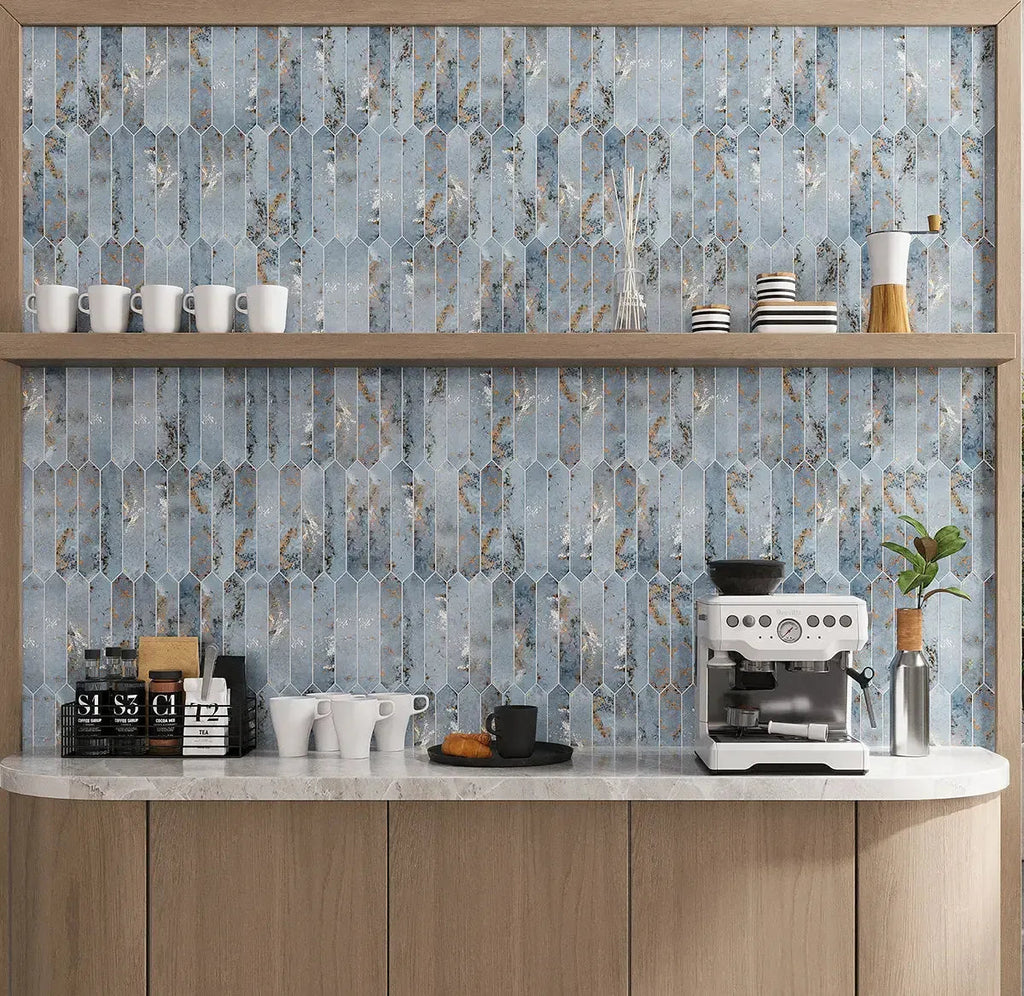 Picket Rustic Tile Picchetto Rustic Blue Ceramic Picket Tile | Tile Club