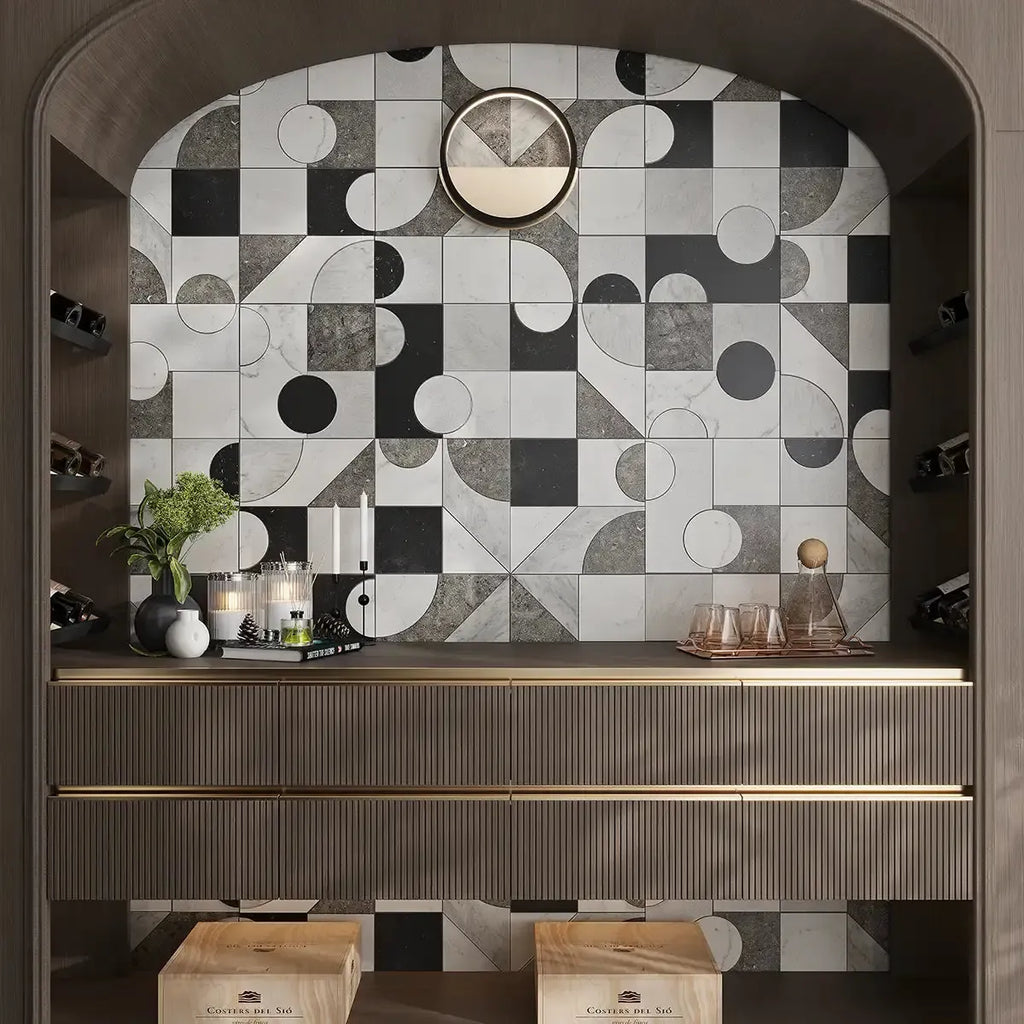 Pictoria Mod Bold Waterjet Mosaic Tile | Tile Club