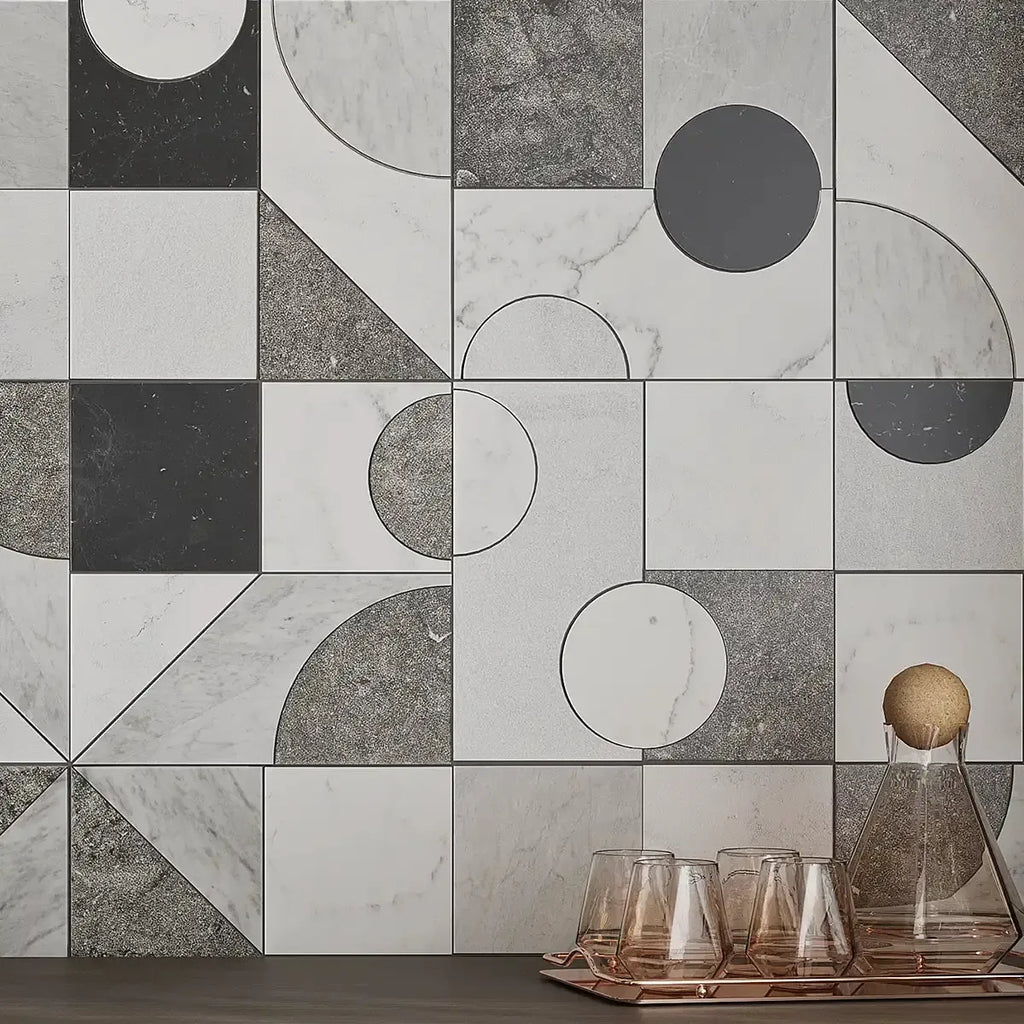 Pictoria Mod Bold Waterjet Mosaic Tile | Tile Club