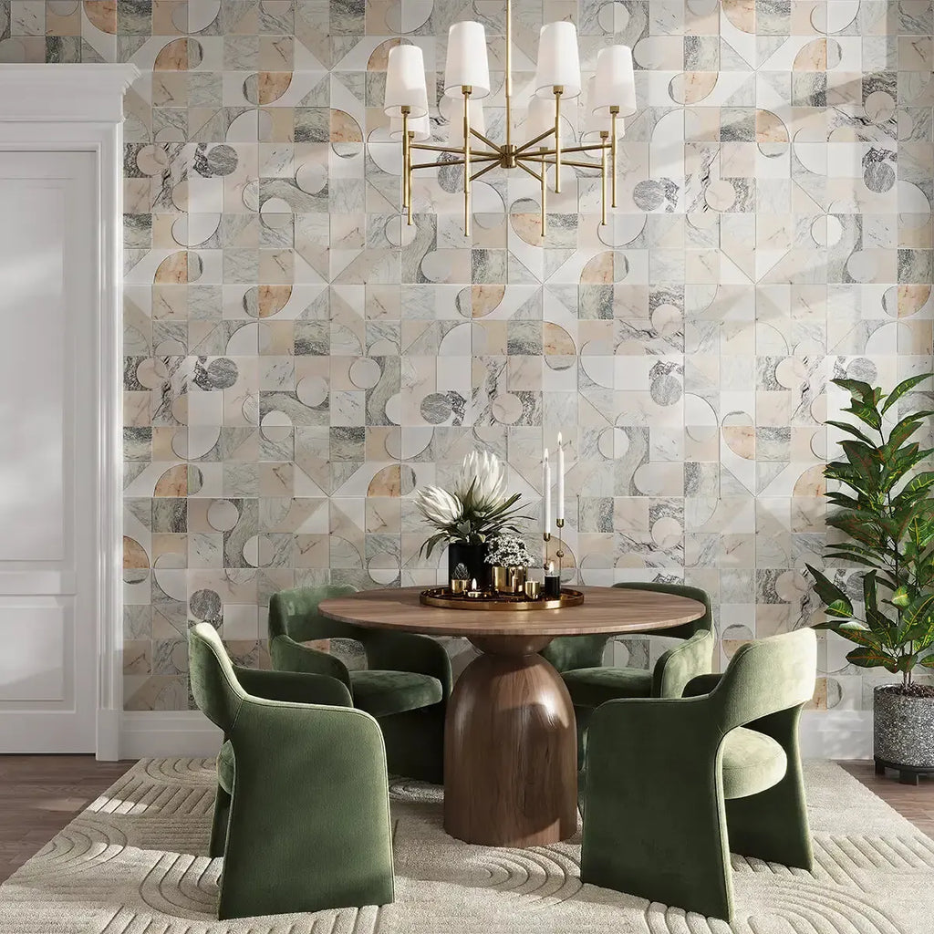 Pictoria Mod Rose Waterjet Mosaic Tile | Tile Club