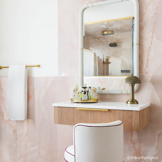 Emporio Pink Onyx Large-Format Porcelain Tile 24x48 | Tile Club