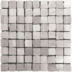wooden beige marble mosaic tile