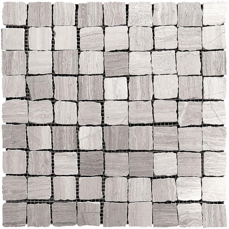 Bathroom Floor with Wooden Beige Marble Mosaic Tiles