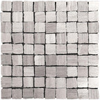 Bathroom Floor with Wooden Beige Marble Mosaic Tiles