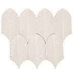 Plume Cream Feather Ceramic Tile | Tile Club