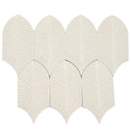 Plume Cream Feather Ceramic Tile | Tile Club