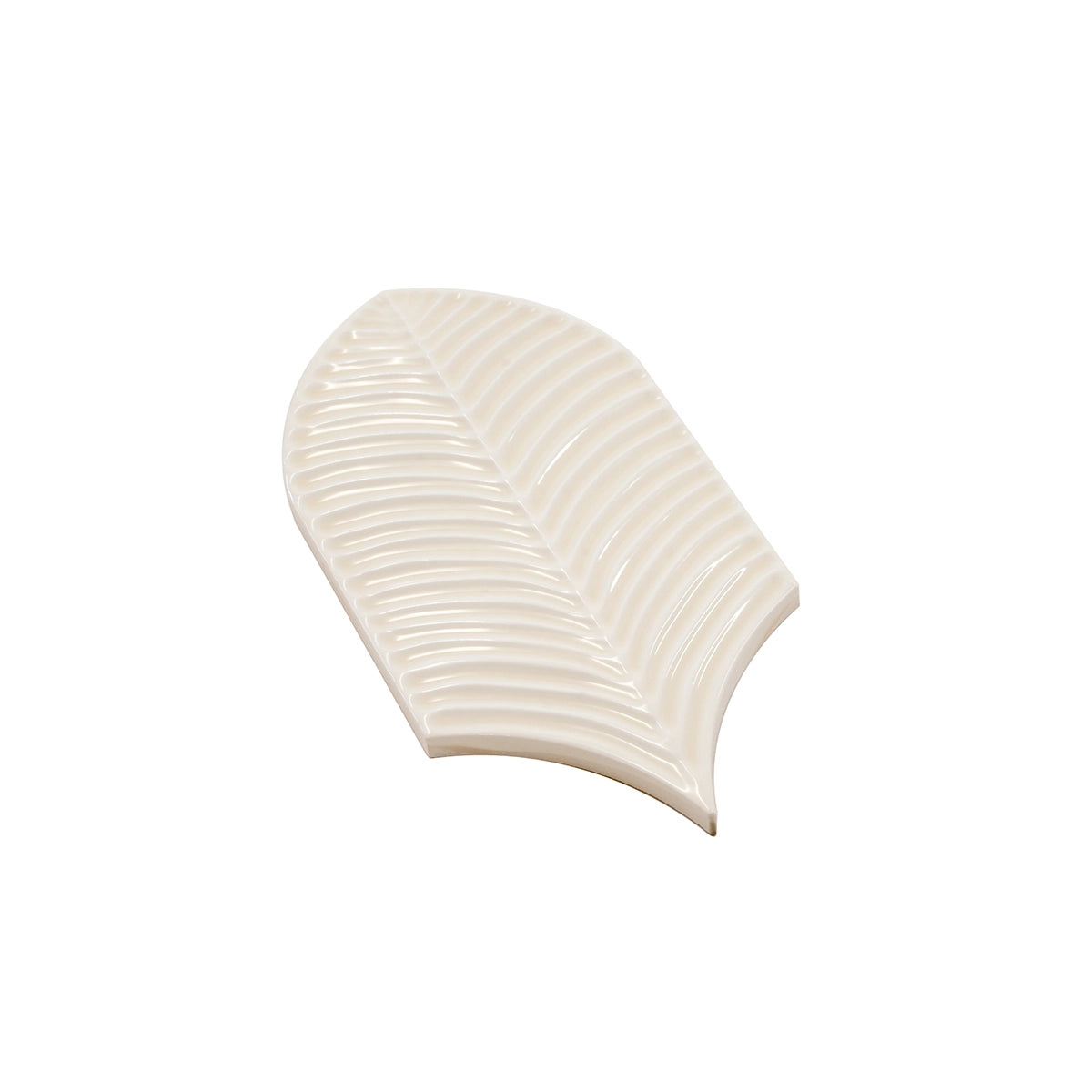 Plume Cream Feather Ceramic Tile | Tile Club