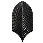 Plume Black Feather Ceramic Tile | Tile Club