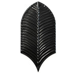 Plume Black Feather Ceramic Tile | Tile Club