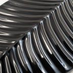 Plume Black Feather Ceramic Tile | Tile Club