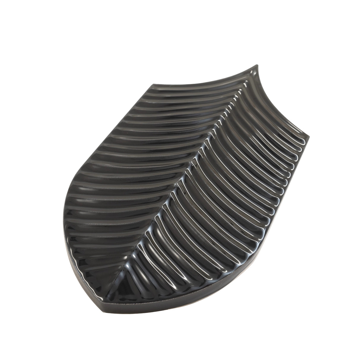 Plume Black Feather Ceramic Tile | Tile Club