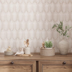 Plume Cream Feather Ceramic Tile | Tile Club