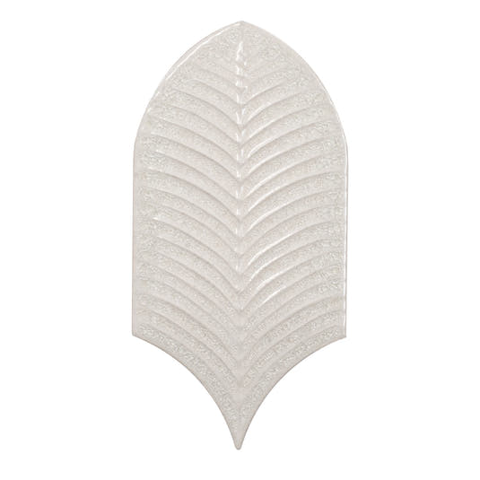Plume Crystal Crackle Feather Ceramic Tile | Tile Club