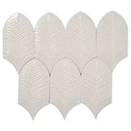 Plume Crystal Crackle Feather Ceramic Tile | Tile Club
