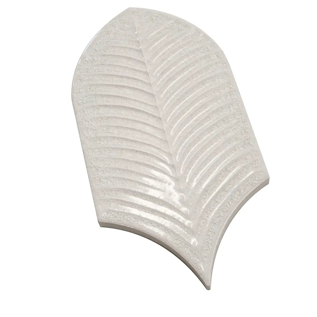 Plume Crystal Crackle Feather Ceramic Tile | Tile Club