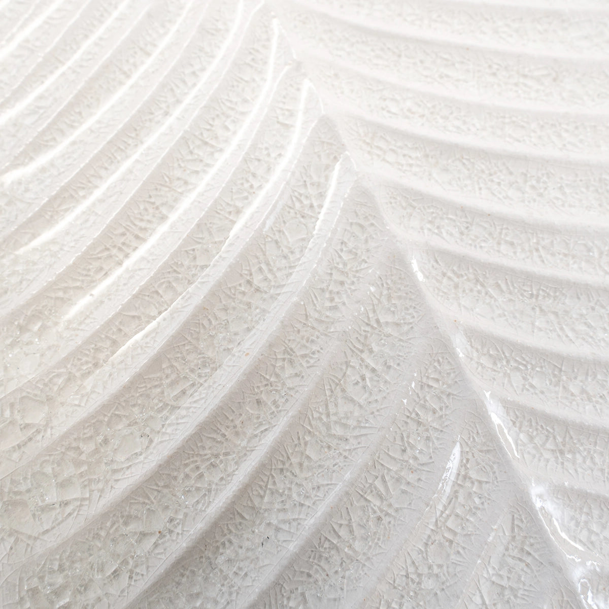 Plume Crystal Crackle Feather Ceramic Tile | Tile Club