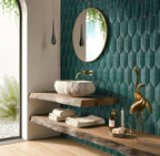 Plume Jade Feather Ceramic Tile | Tile Club