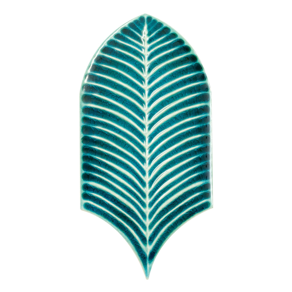 Plume Jade Feather Ceramic Tile | Tile Club