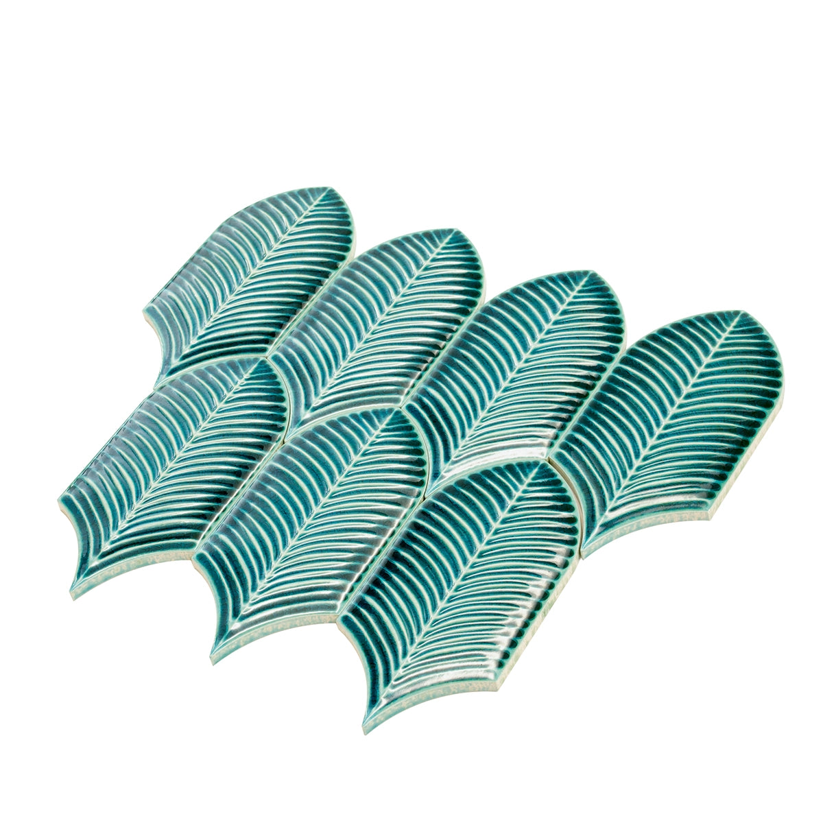 Plume Jade Feather Ceramic Tile | Tile Club