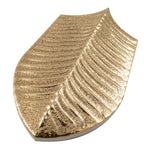 Plume Metallic Gold Feather Ceramic Tile | Tile Club