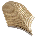 Plume Metallic Gold Feather Ceramic Tile | Tile Club