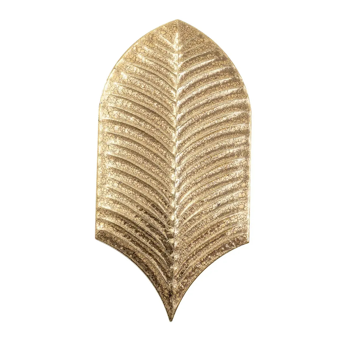 Plume Metallic Gold Feather Ceramic Tile | Tile Club