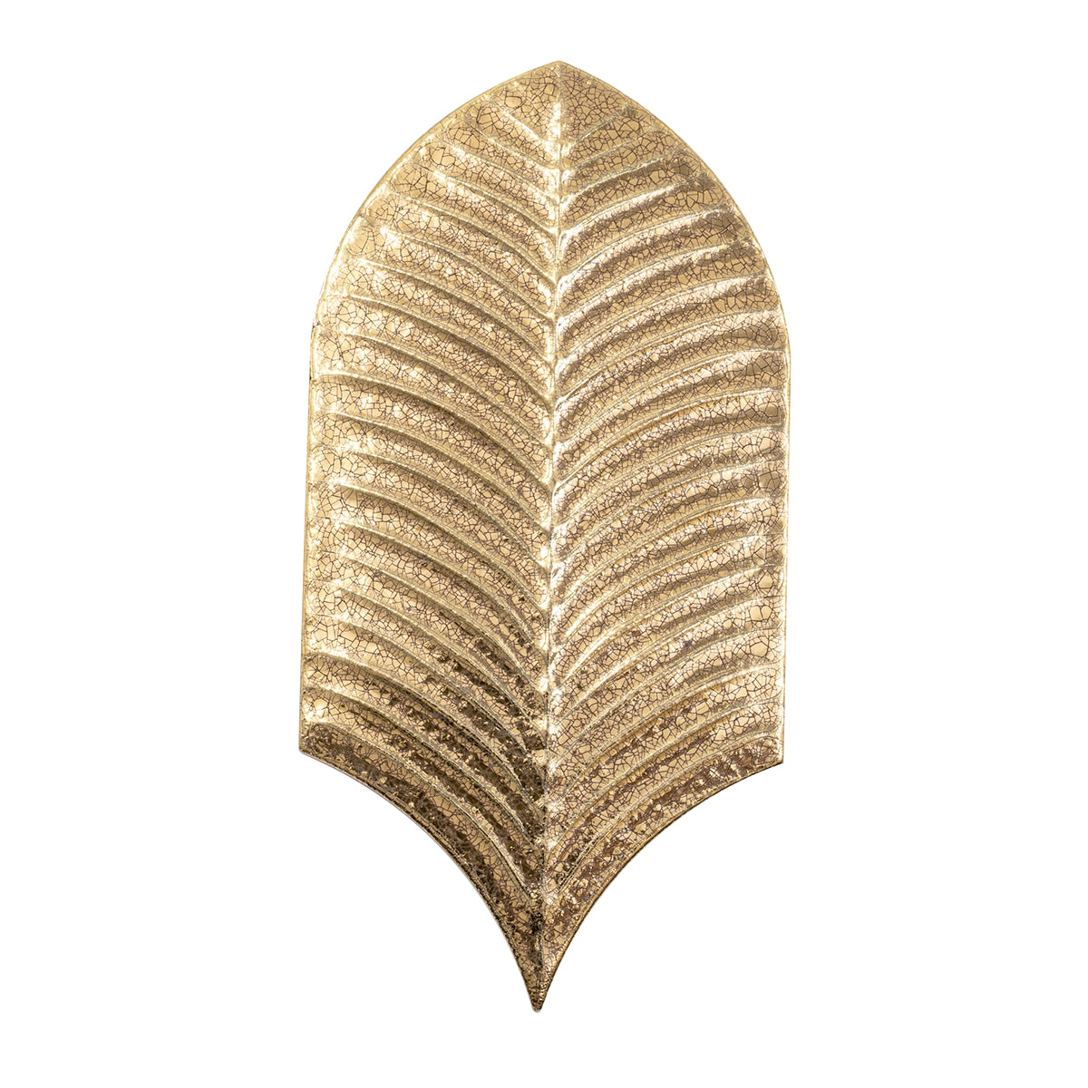 Plume Metallic Gold Feather Ceramic Tile | Tile Club