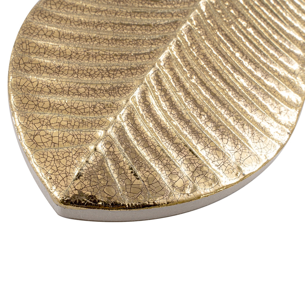 Plume Metallic Gold Feather Ceramic Tile | Tile Club