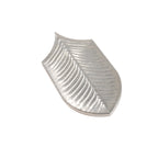 Plume Metallic Platinum Feather Ceramic Tile | Tile Club