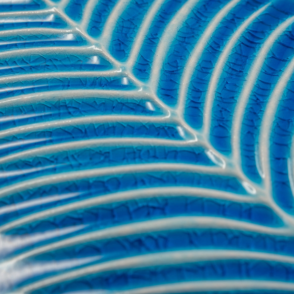 Plume Water Crackle Feather Ceramic Tile | Tile Club