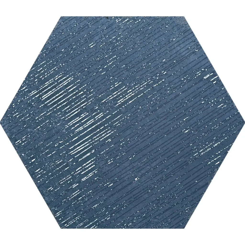 Portuguese Blue Dimension Hex Porcelain Tile | Tile Club