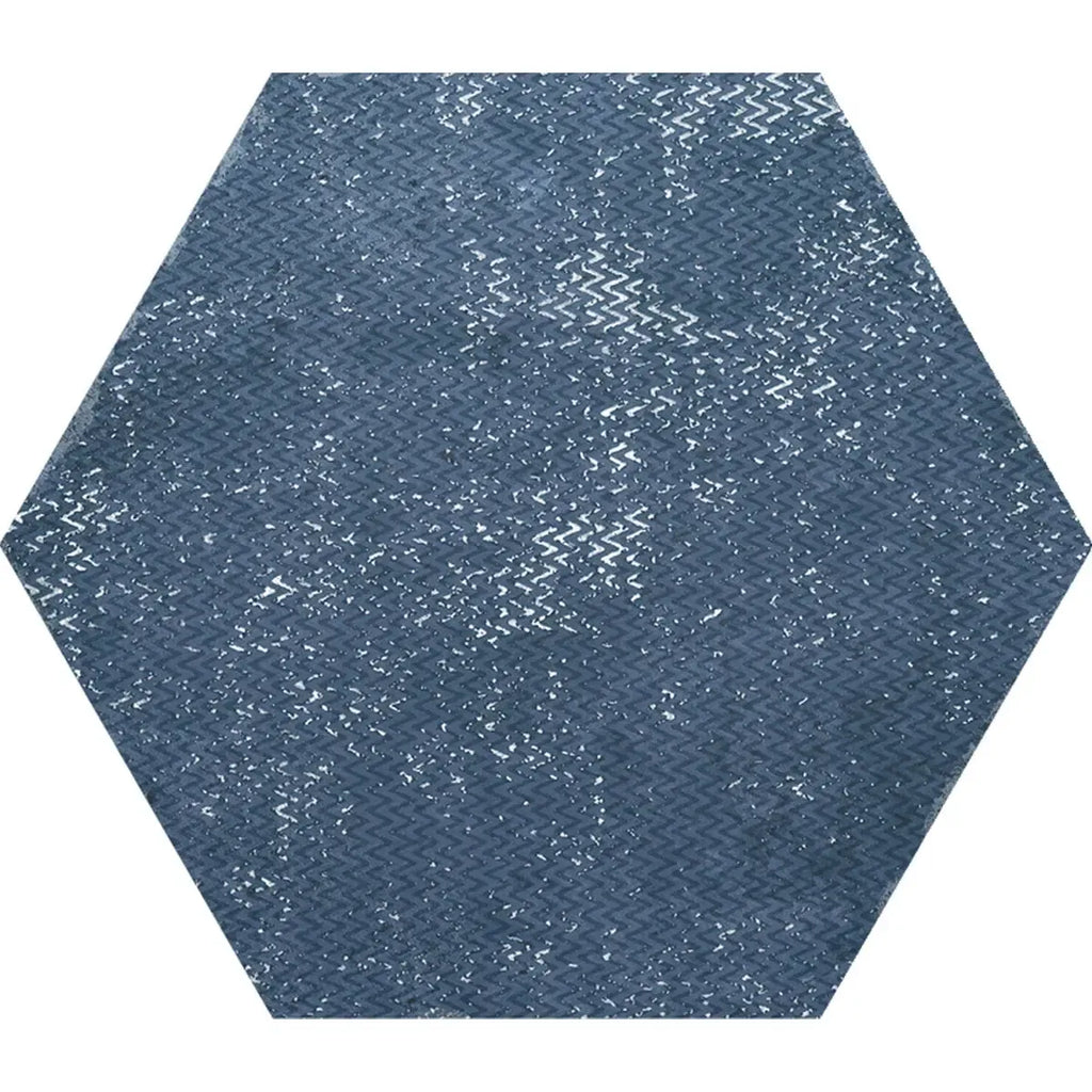 Portuguese Blue Dimension Hex Porcelain Tile | Tile Club