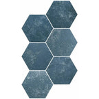 Portuguese Blue Dimension Hex Porcelain Tile | Tile Club
