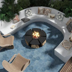 Portuguese Blue Porcelain Hexagon Tile | Tile Club